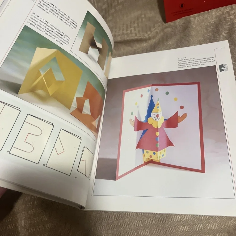 Lot Of 2 NOS Pop-Up Paper Craft Books Paul Jackson Emma Angel 3-D Cards 2005